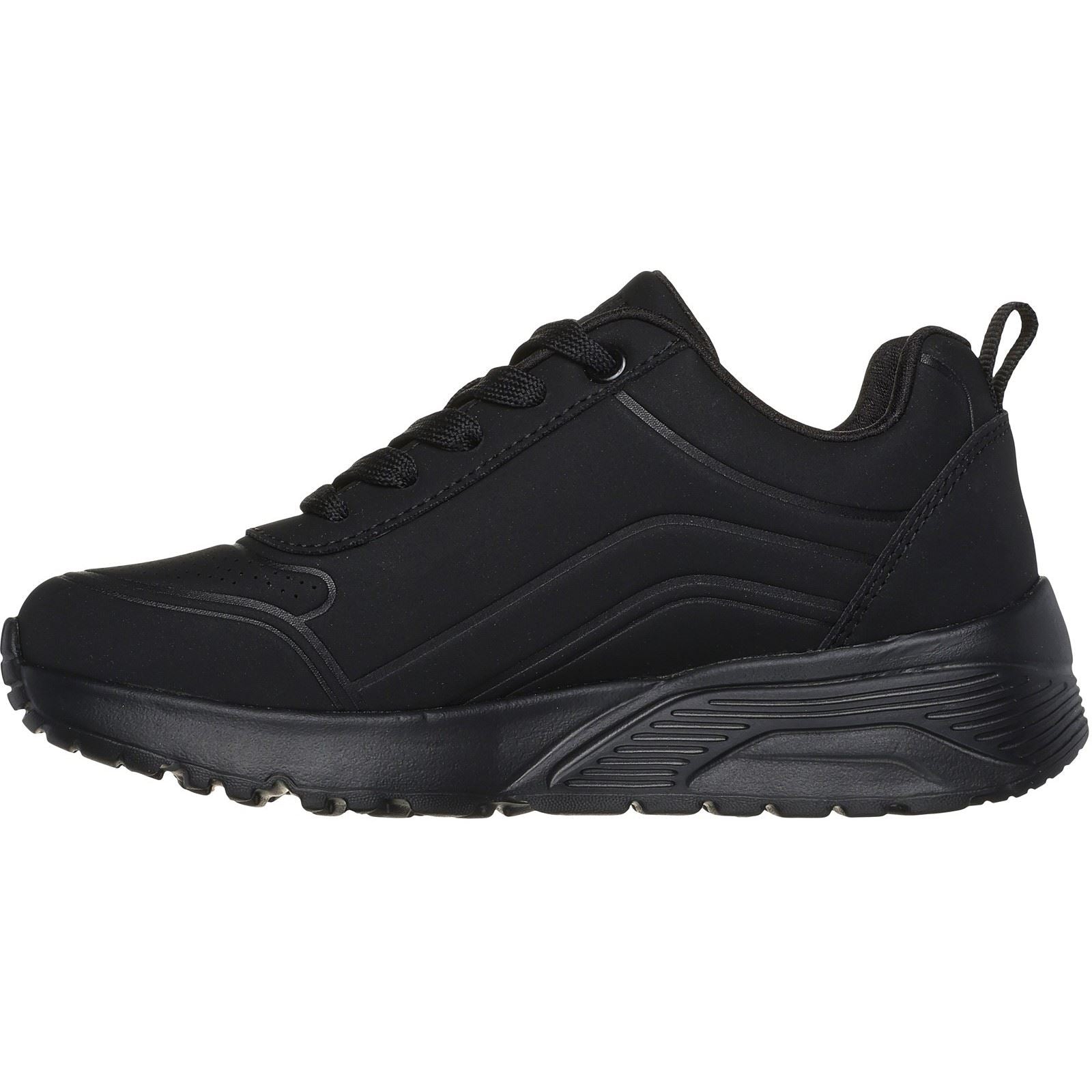 Skechers Uno Lite Easy Zip Mädchen Schwarze Farbe Sneaker Aus Polyurethan