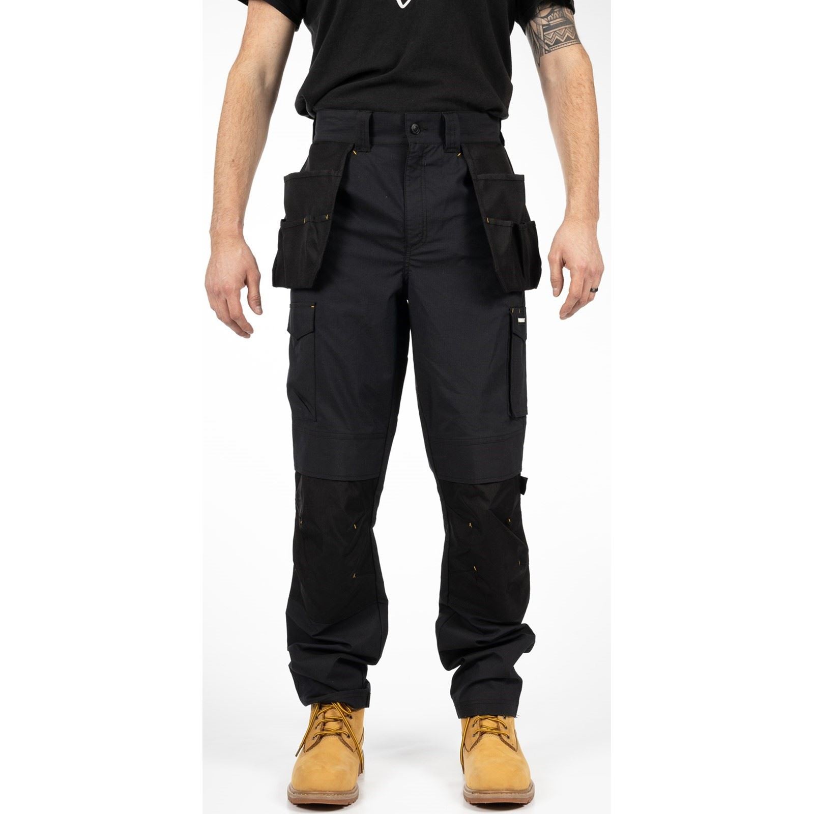 Caterpillar Nexus Holster Stretch Pocket Baumwoll Herren Schwarze Farbe Outdoor Hosen