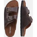 Hush Puppies Nash Slider Leder Herren Sandalen In Braun