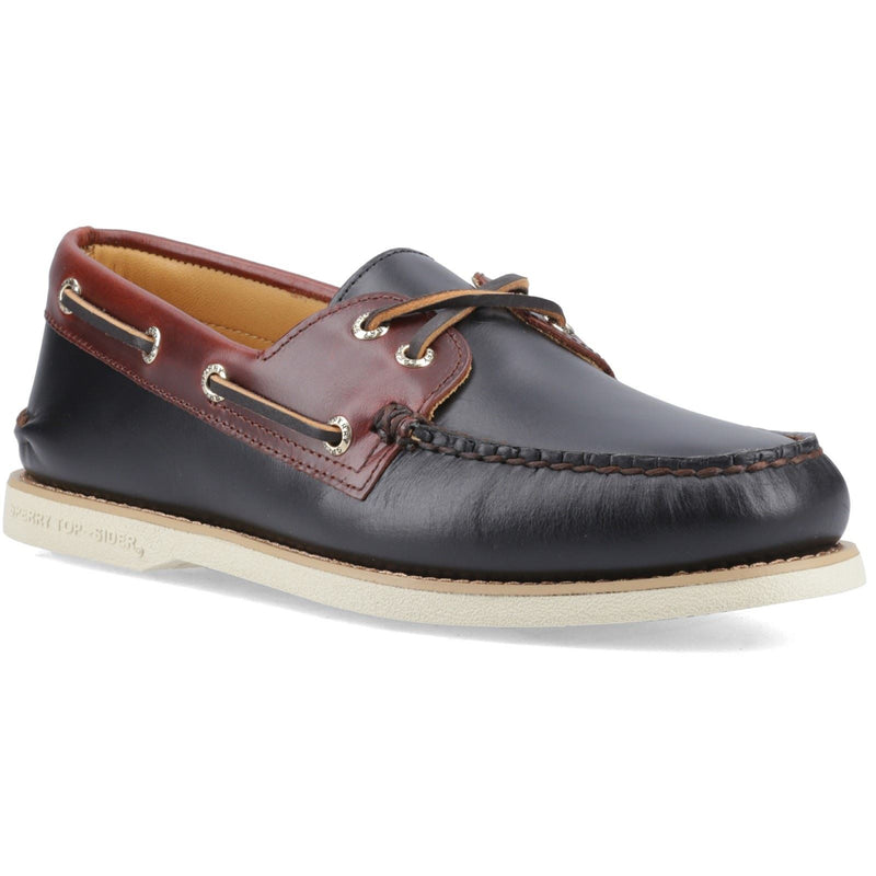 Sperry Authentic Gold Cup Herren Bootsschuhe Aus Schwarzem/Braunem Leder