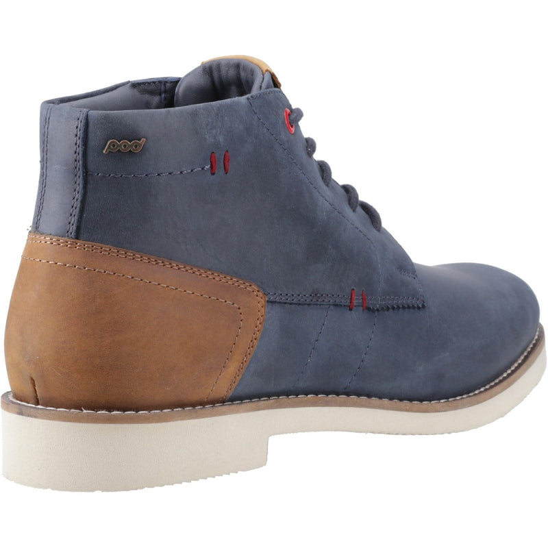 Pod Aries Leder Herren Stiefel In Marineblau