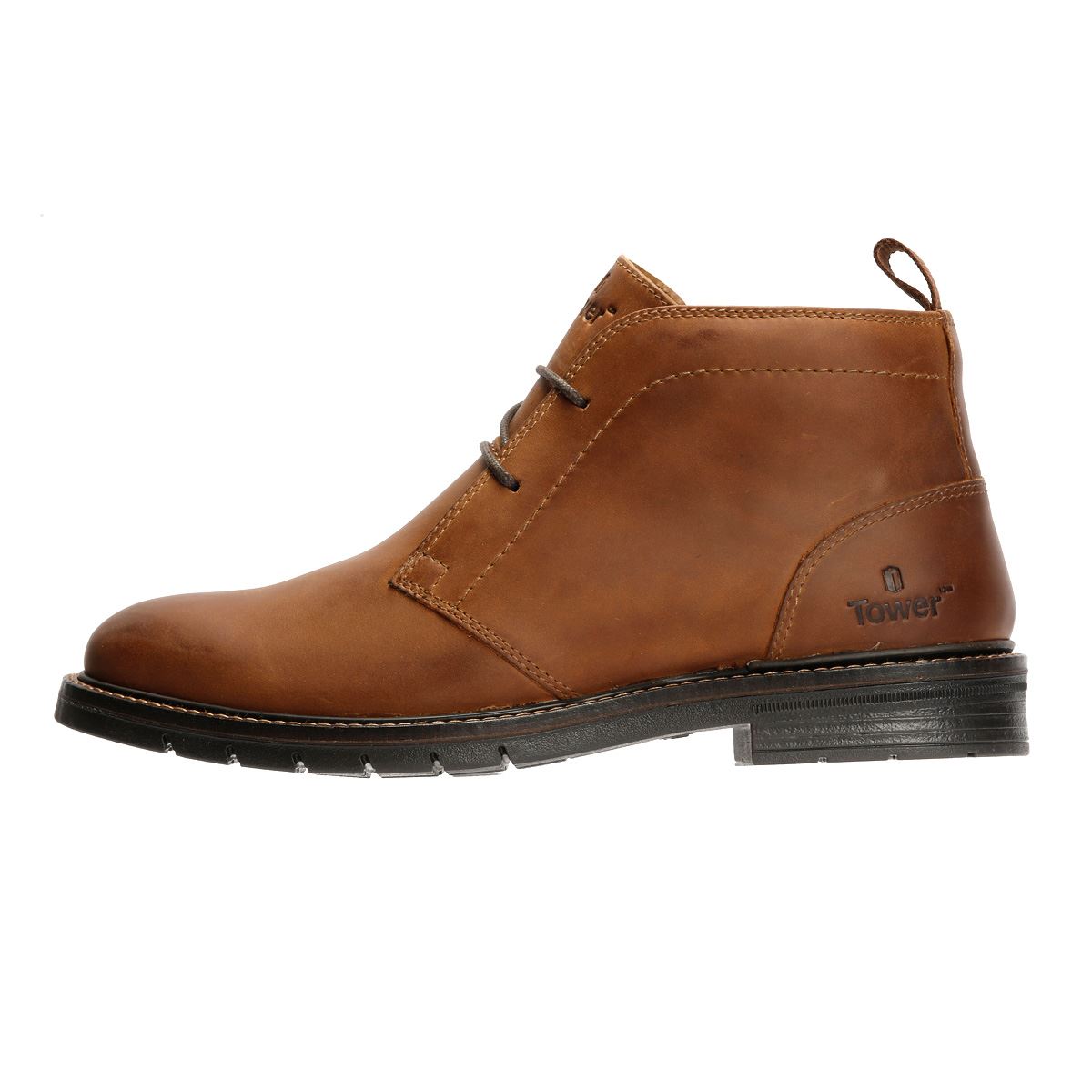 Tower London Armour Chukka Lace Leder Herren Hellbraun Stiefel