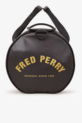 Fred Perry Tonal Classic Barrel Polyester Schwarz/Goldene Kreuztasche