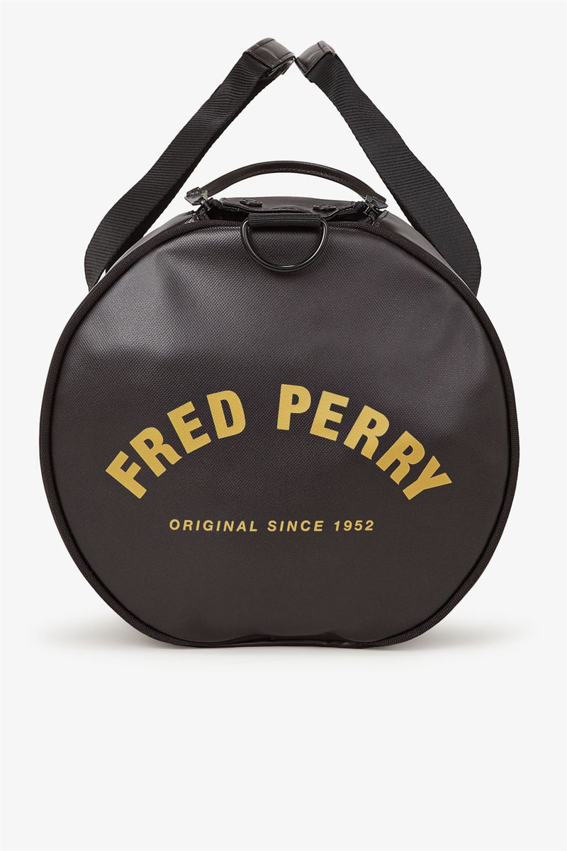 Fred Perry Tonal Classic Barrel Polyester Schwarz/Goldene Kreuztasche