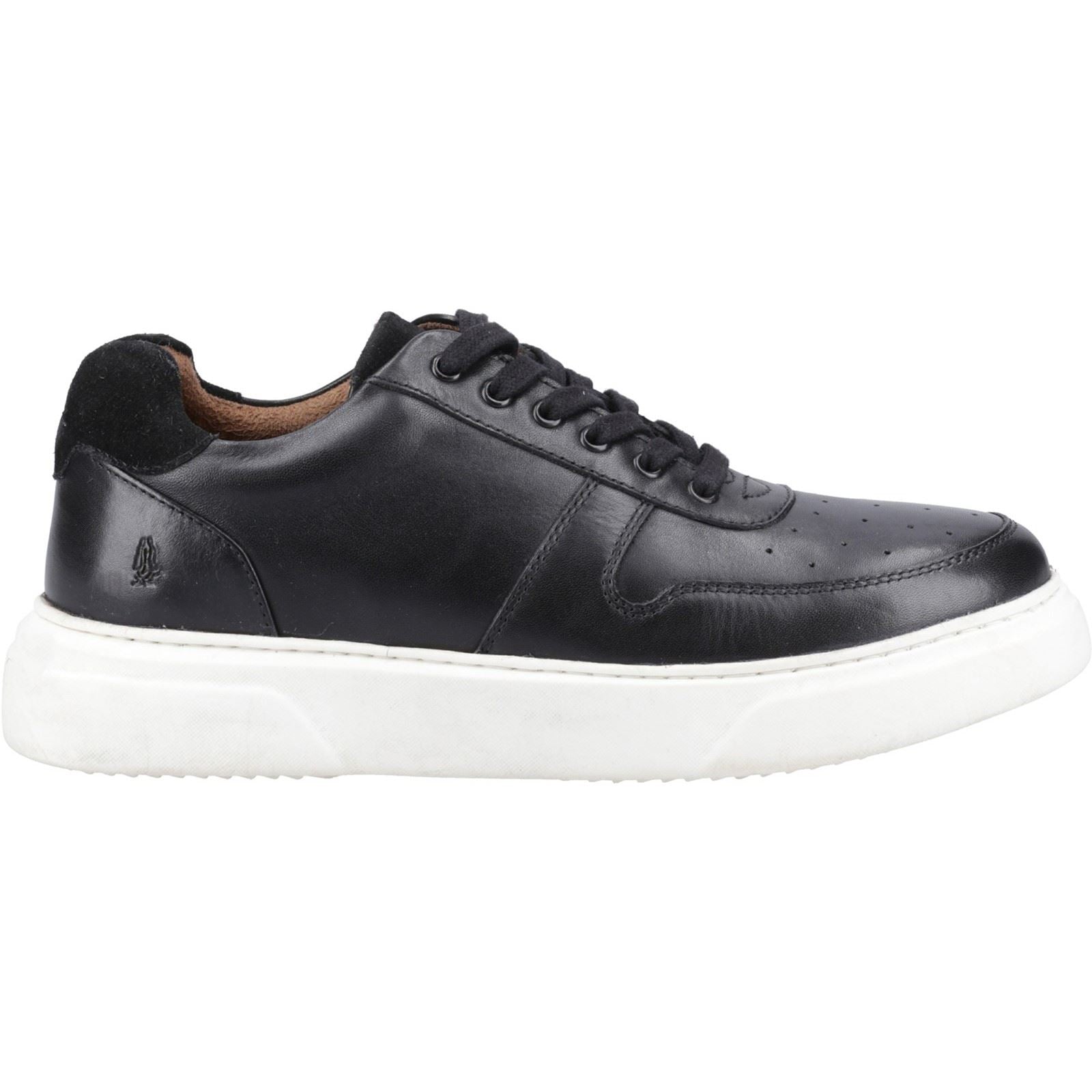 Hush Puppies Wyatt Herren Schwarz Leder Sneaker