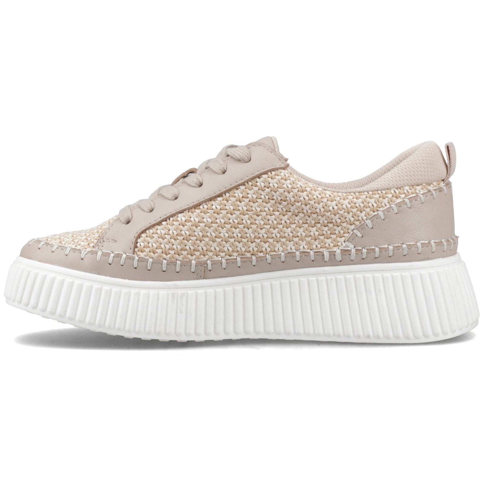 Hush Puppies Haisley Woven Textile Damen Sneakers In Taupe