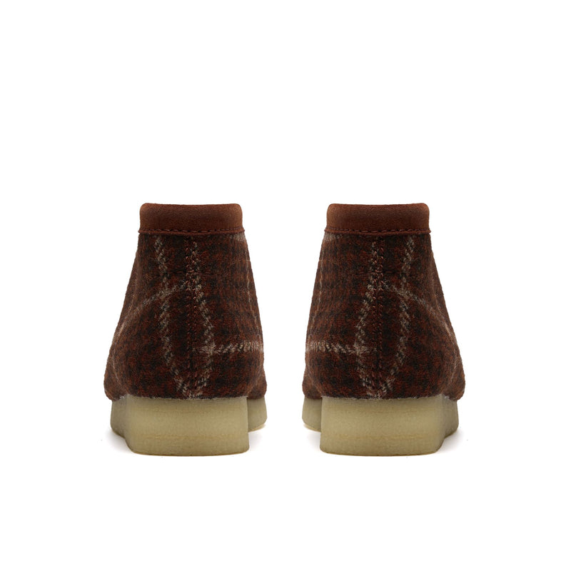 Clarks Originals Wallabee Textile Herren Braune Stiefel
