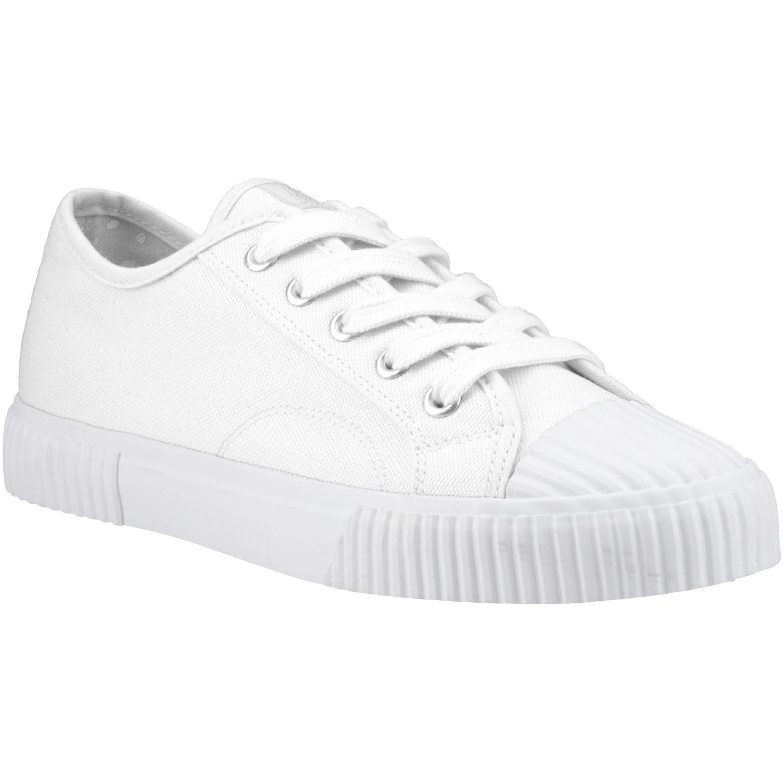 Hush Puppies Freya Canvas Damen Sneaker Aus Weißem Textil