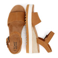 TOMS Diana Damen Keilabsatz Aus Braunem Leder