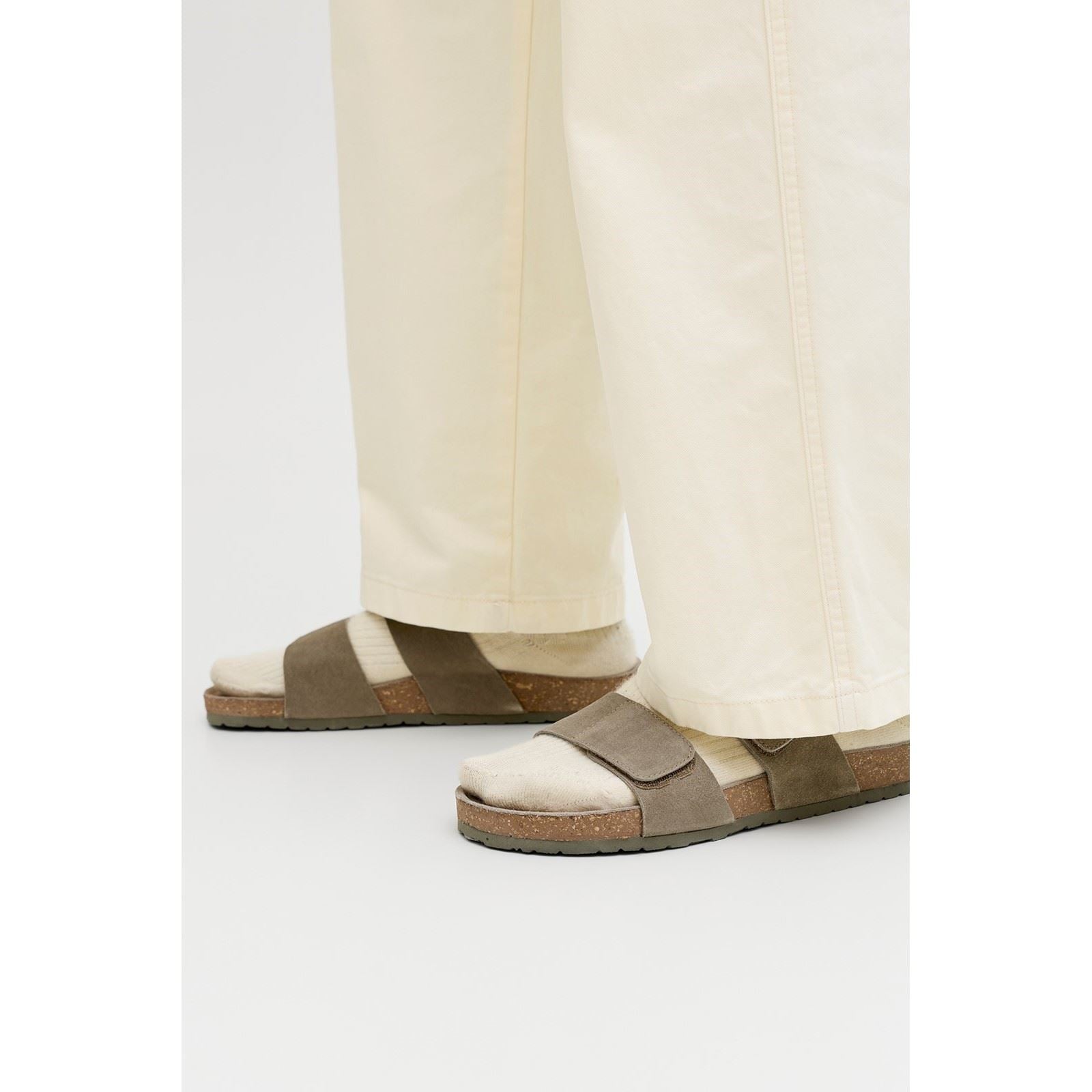 Jack & Jones Malta Wildleder Herren Martini Olive Sandalen