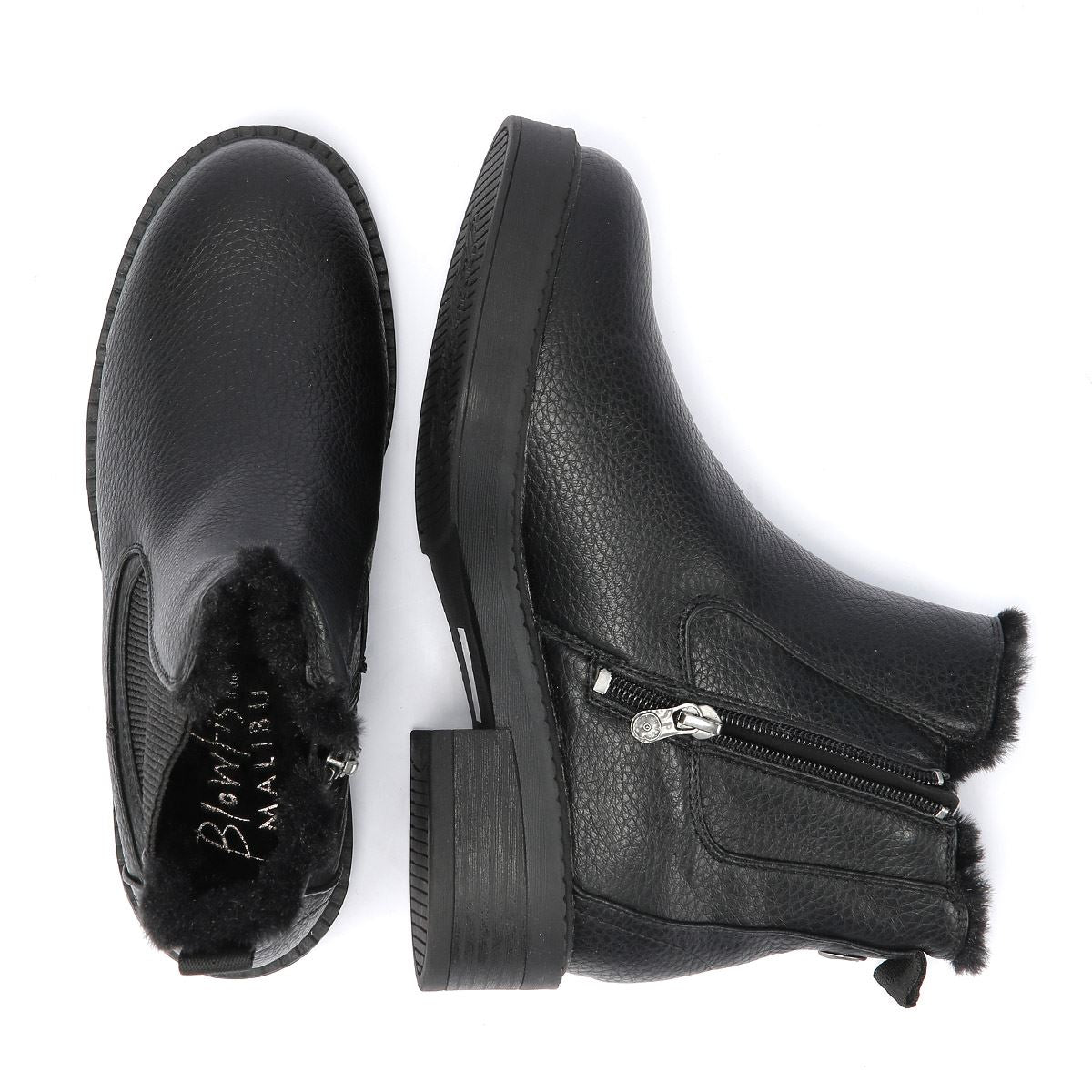 Blowfish Malibu Vera Cozy Damen-Schwarzstiefel Aus Kunstleder