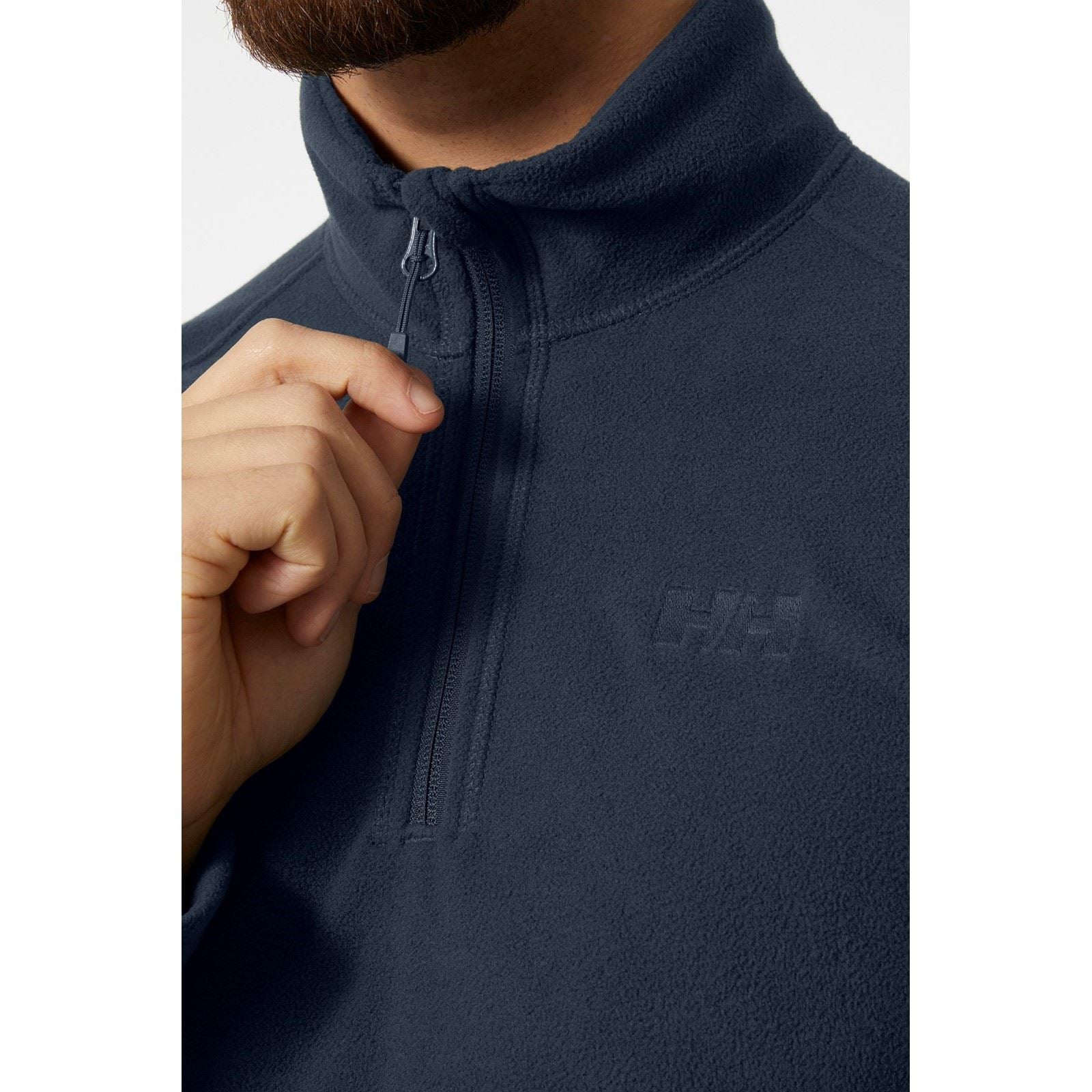 Helly Hansen Sport Daybreaker 1/2 Zip Polyester Herren Blauer Fleece Pullover