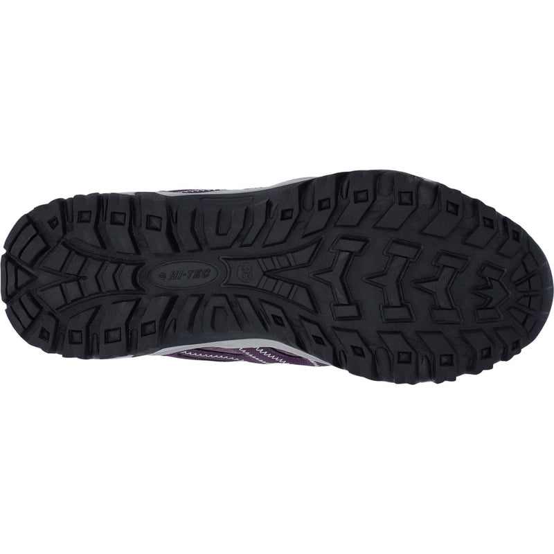 Hi-Tec Jaguar Polyester Damen Wanderschuhe in italienischem Pflaume/Festival-Fuchsia