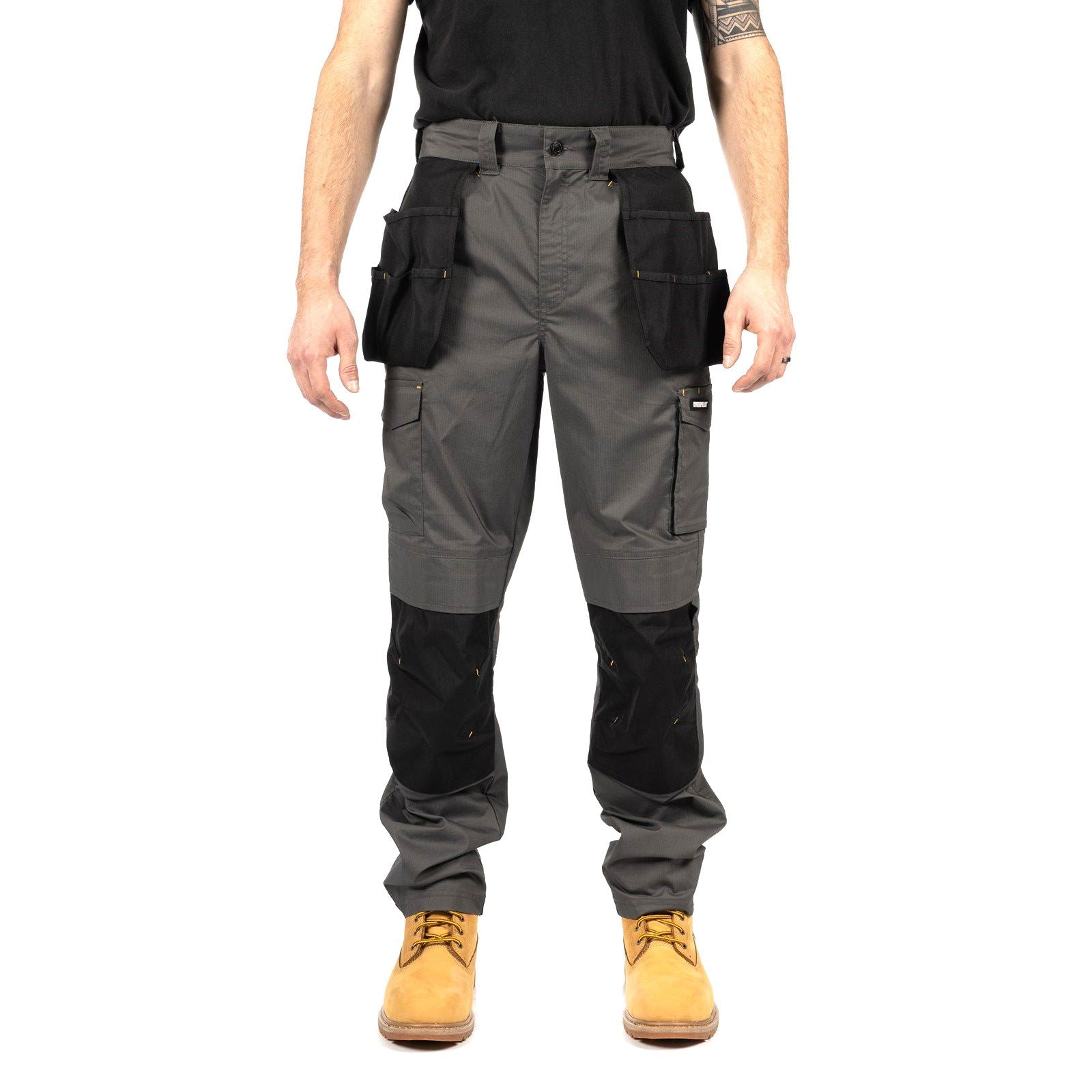 Caterpillar Nexus Holster Stretch Pocket Baumwoll Herren Graue Outdoor Hosen