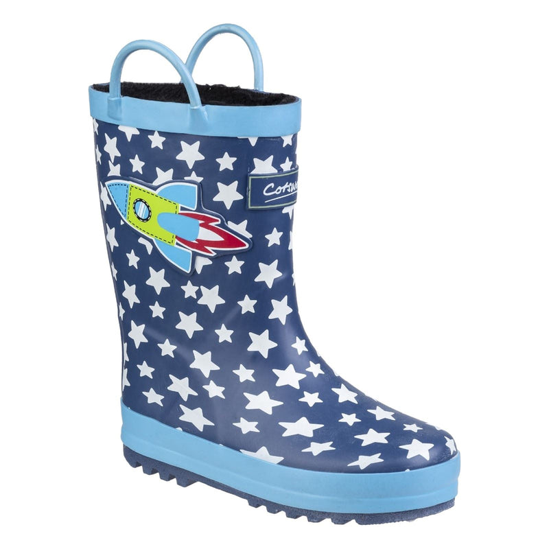 Cotswold Sprinkle Gummistiefel Dunkelblau & Weiß