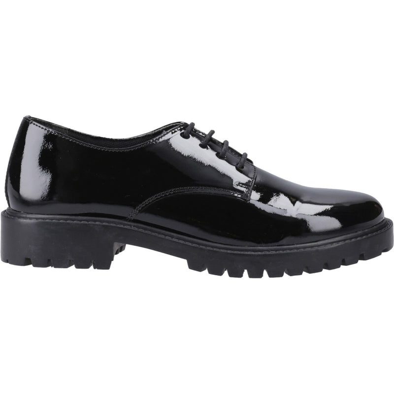 Hush Puppies Aubrey Mädchenschwarze Derby Schuhe Aus Leder
