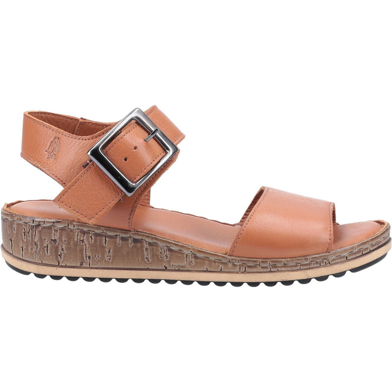Hush Puppies Ellie Wide Damen Sandalen Aus Leder In Tan