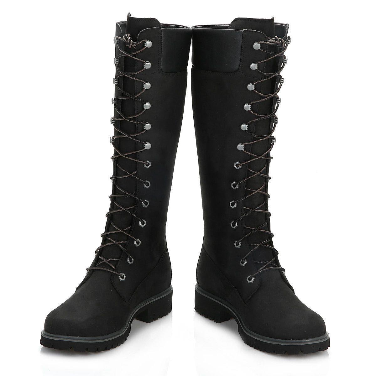Timberland 14 Inch Premium Women's Schwarzer Stiefel