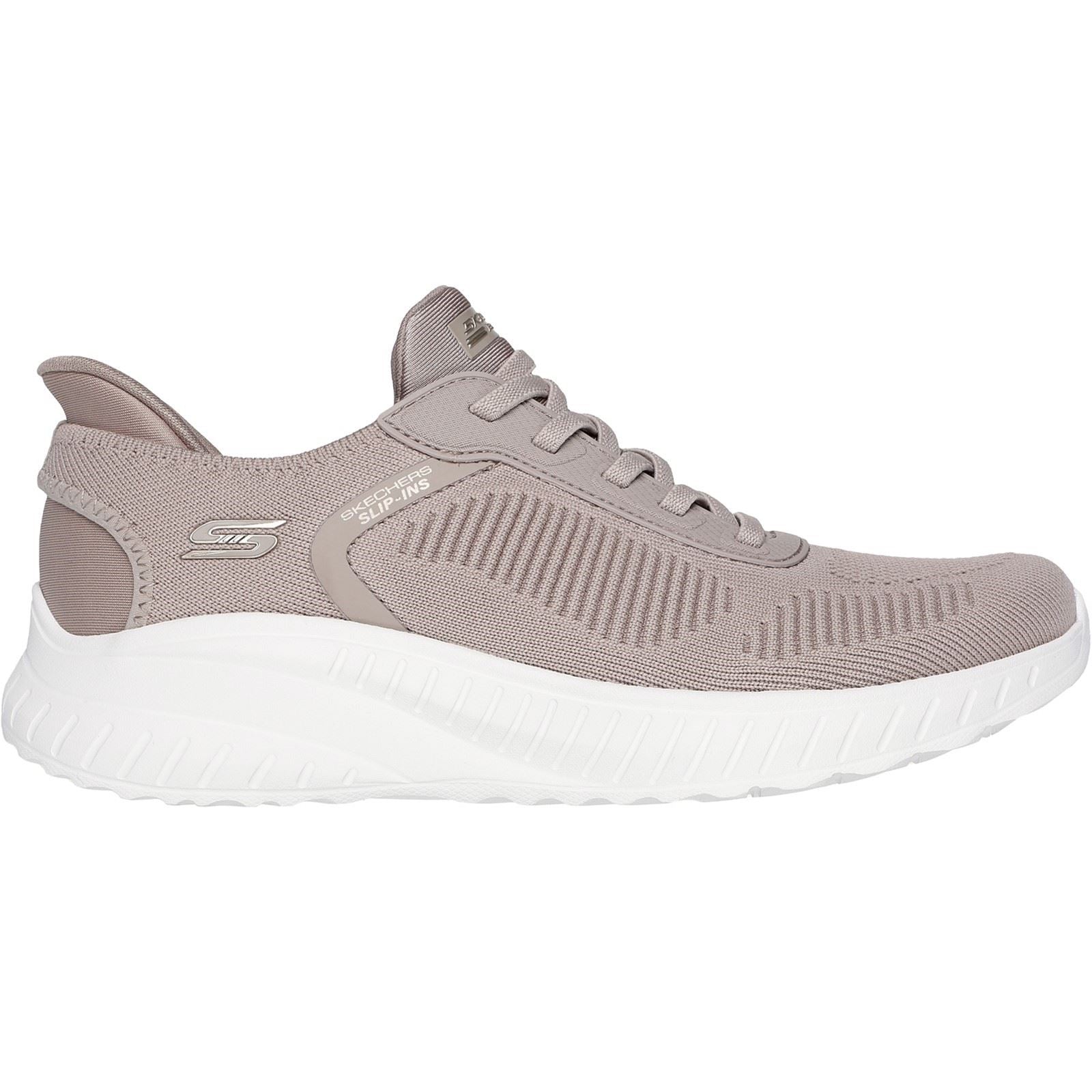 Skechers BOBS Sport Squad Chaos Textile Damen-Taupe-Sneakers