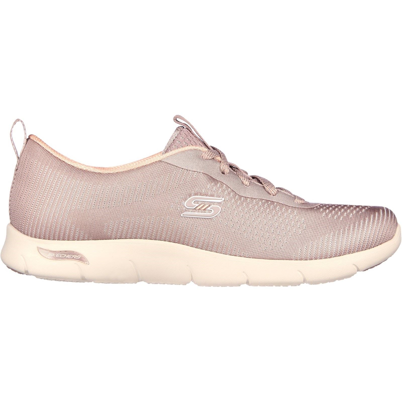 Skechers Arch Fit Refine Classy Doll Textile Damen Sneaker In Dunklem Taupe
