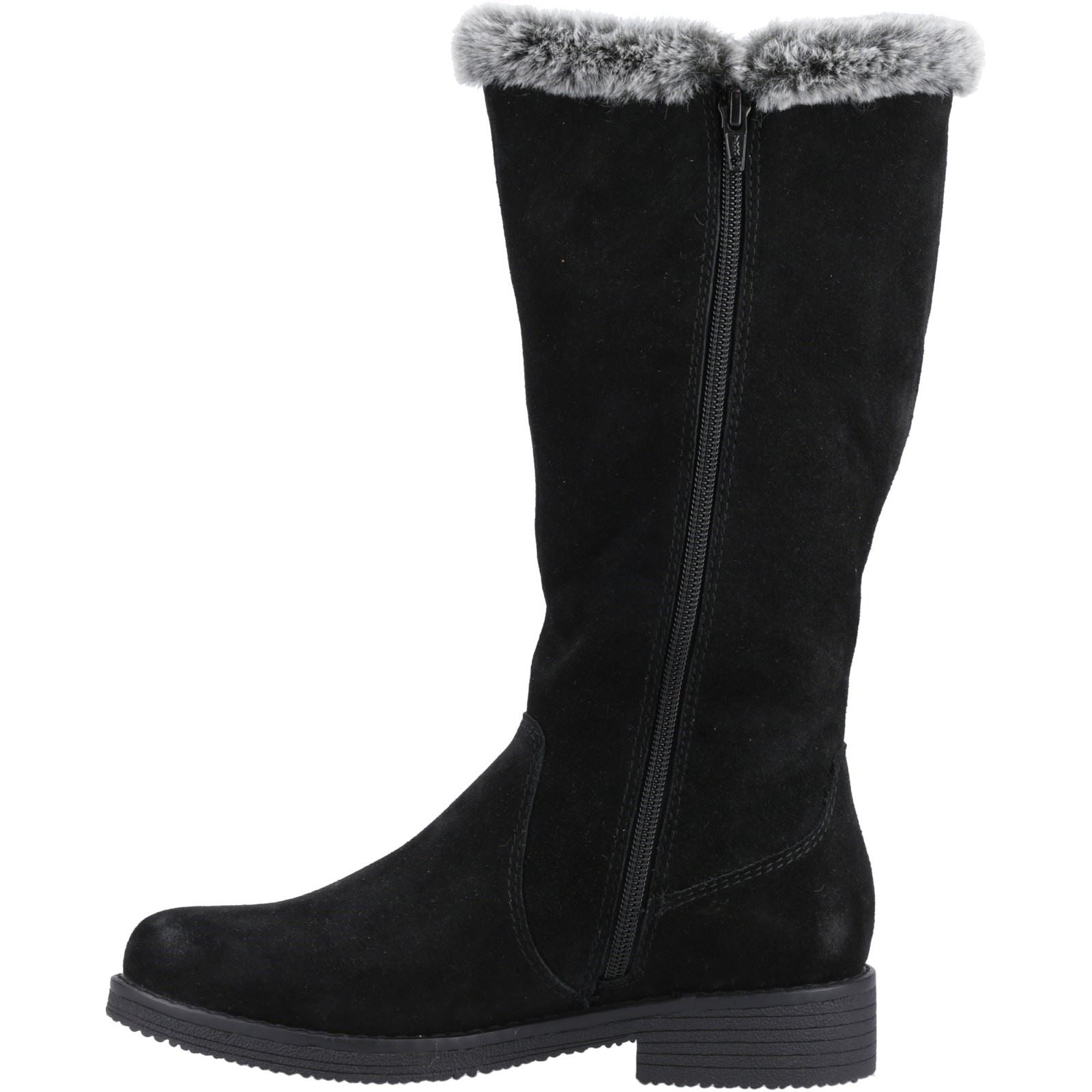 Hush Puppies Millie Wildlederschwarze Damenstiefel