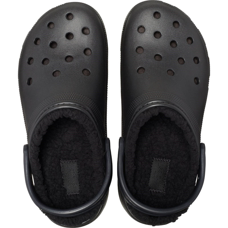Crocs Classic Platform Lined Damen Clogs Aus Thermoplast In Schwarz