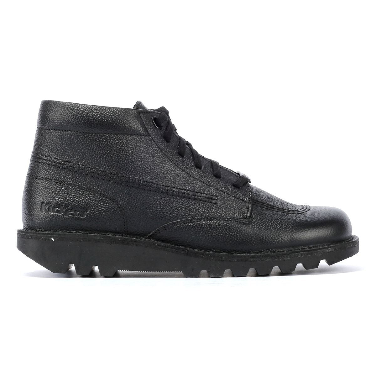 Kickers Kick Hi Tumble Leder Schwarze Stiefel