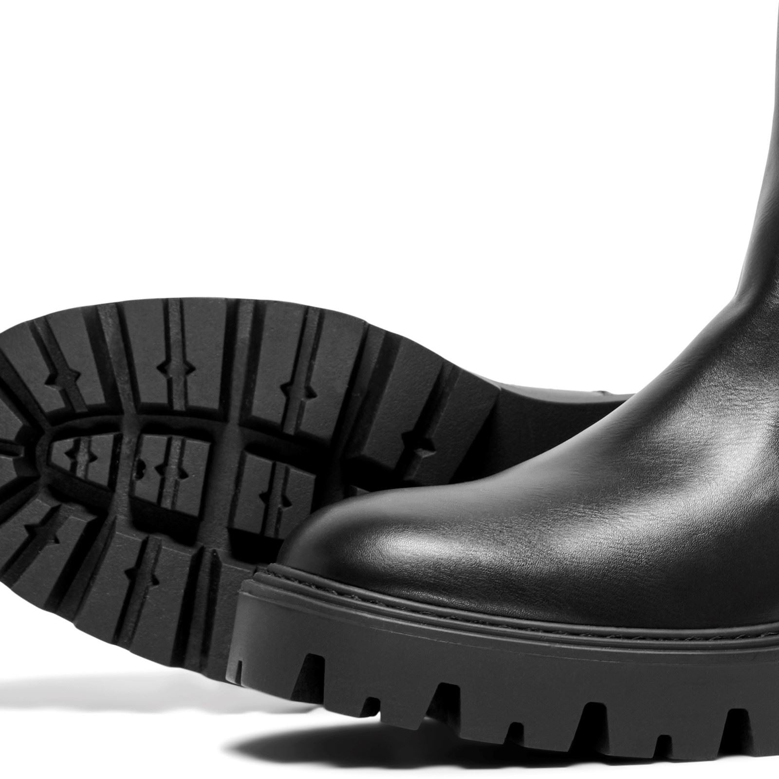 ONLY BETTY-9 WARM LINED Polyurethan Damen Schwarze Absatz Stiefeletten
