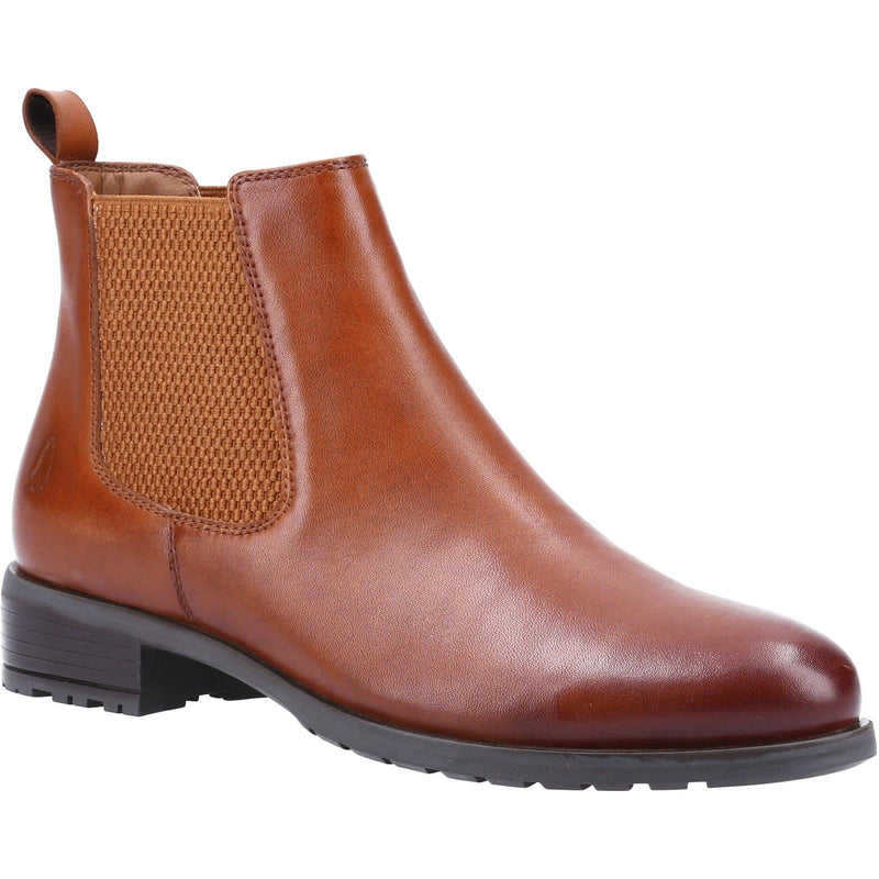 Hush Puppies Sammie Damen Flache Chelsea Stiefel aus Leder in Tan