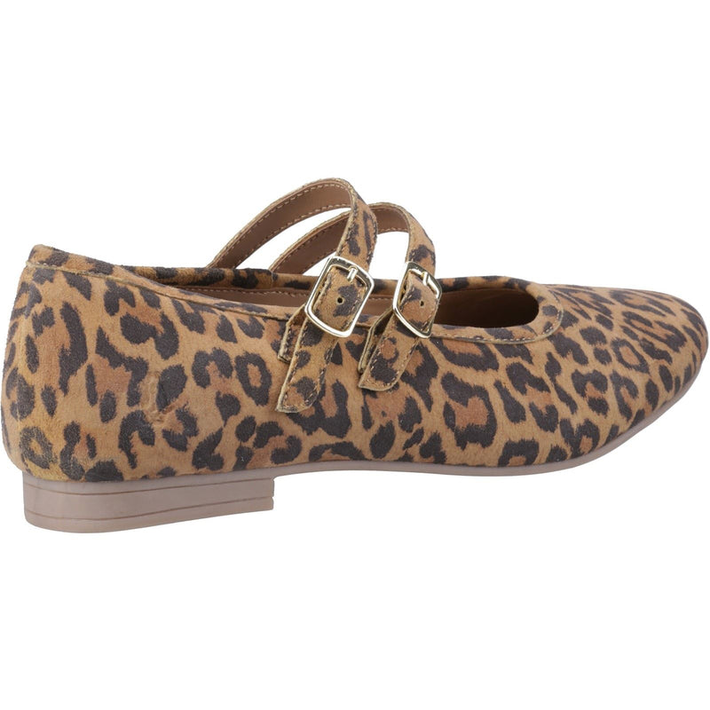 Hush Puppies Nancy Mary Jane Damen Loafers Aus Leder Mit Leopardenmuster