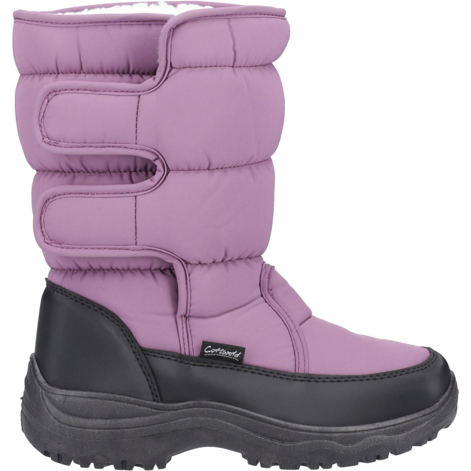 Cotswold Welland Damen Textil Winterstiefel in Lila halbhoch