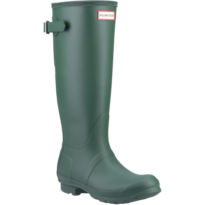 Hunter Original Tall Back Adjustable Damen Gummistiefel In Grün