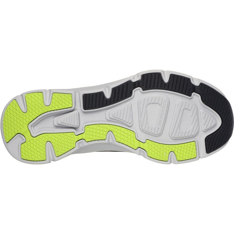 Skechers D'Lux Walker 2.0 Synthetik Herren Schwarz/Limette Sneaker
