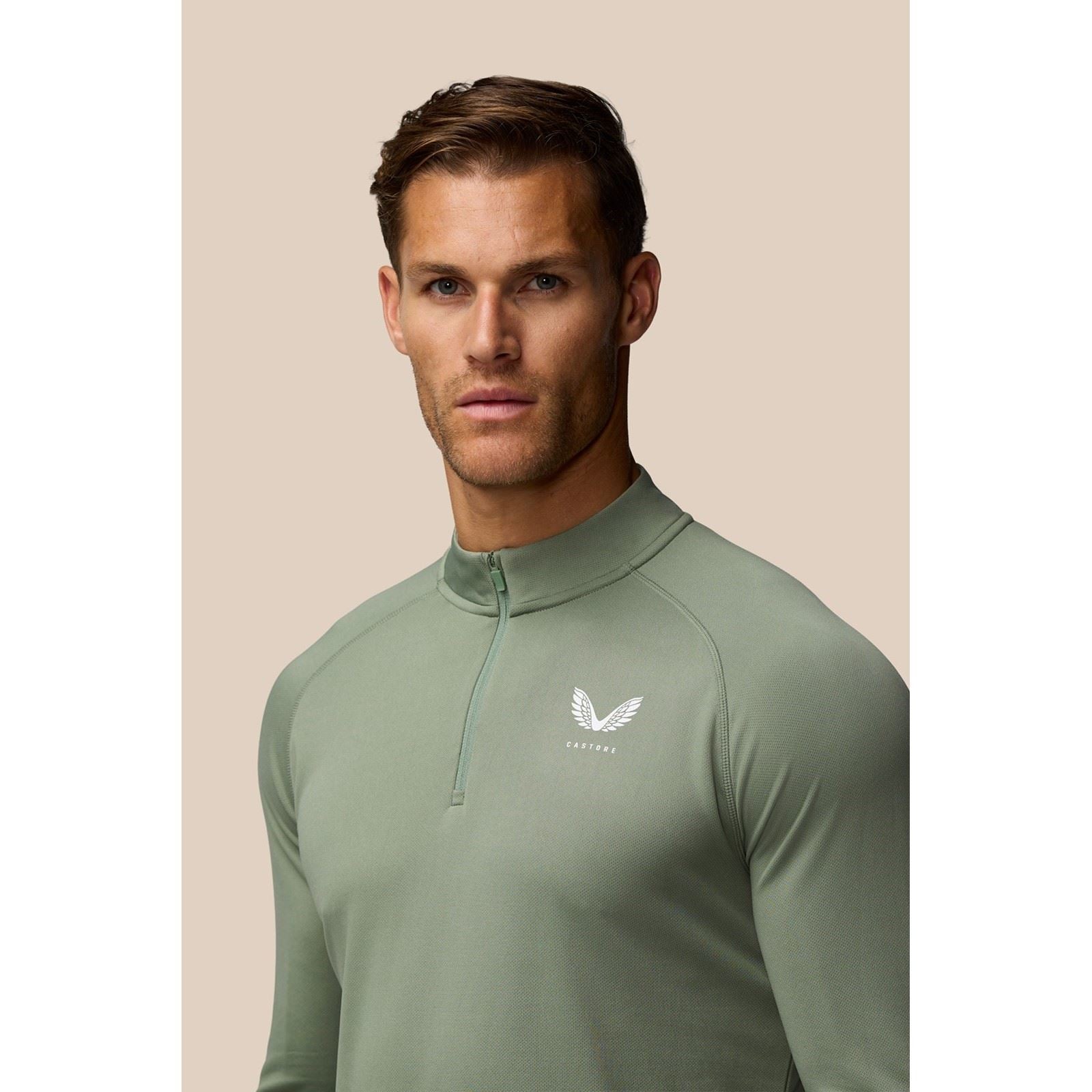 Castore Adapt Training 1/4 Zip Top Polyester Herren Blaue Sport-T-Shirts