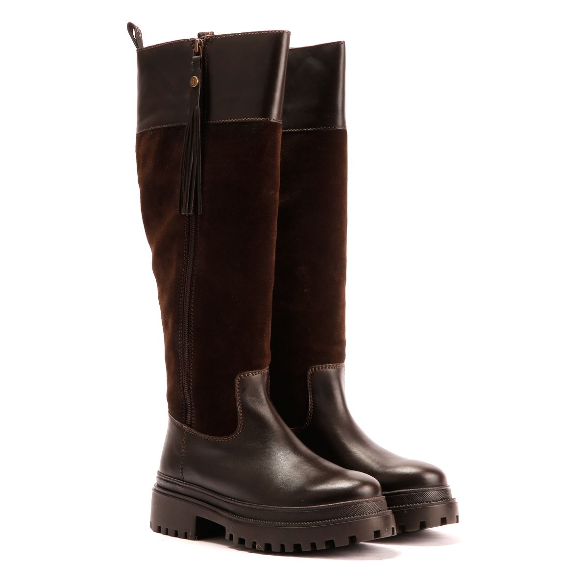 Osprey London The Bramble Tall Leder Damen Braune Stiefel