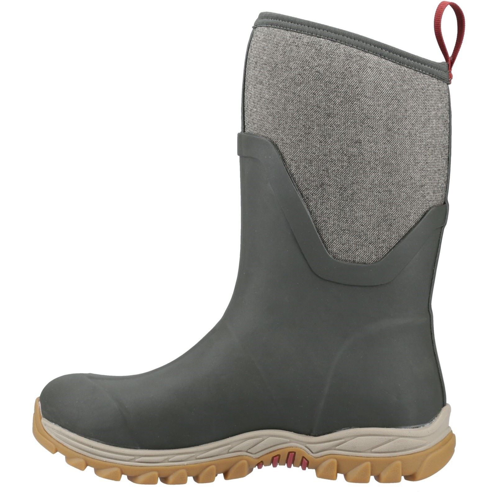 Muck Boots Arctic Sport II Mid Damen Winterstiefel in Olive/Heringbone-Muster aus Gummi
