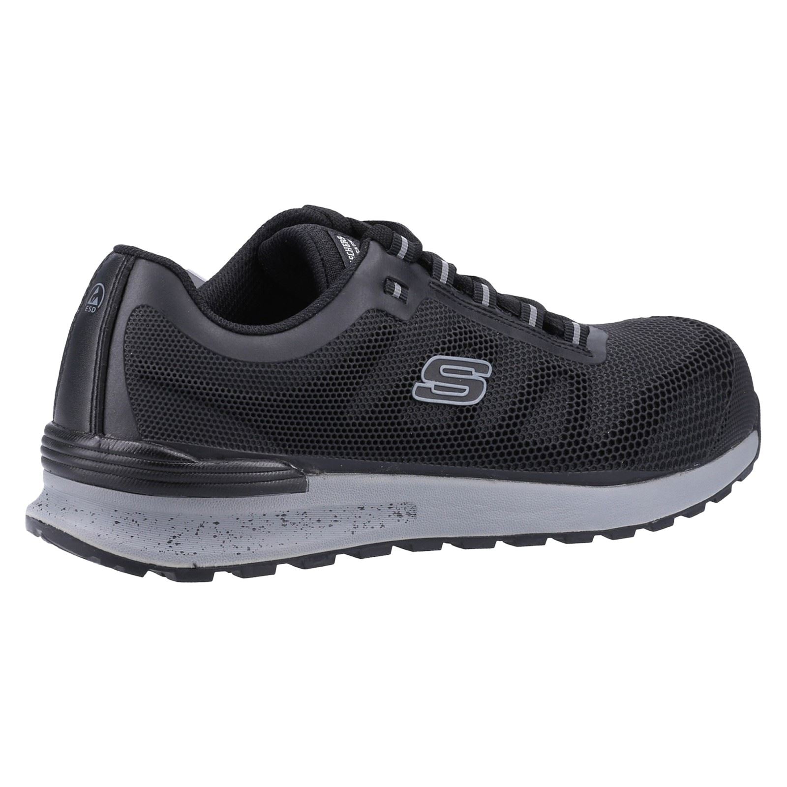 Skechers Workwear Bulklin Bragoo Textil Herren Schwarze Sicherheits-Sneaker