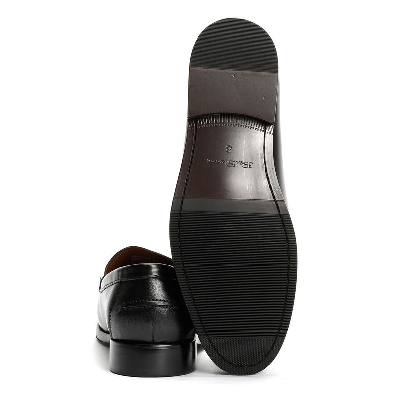 Ben Sherman Buster Leder Herren Schwarze Loafer
