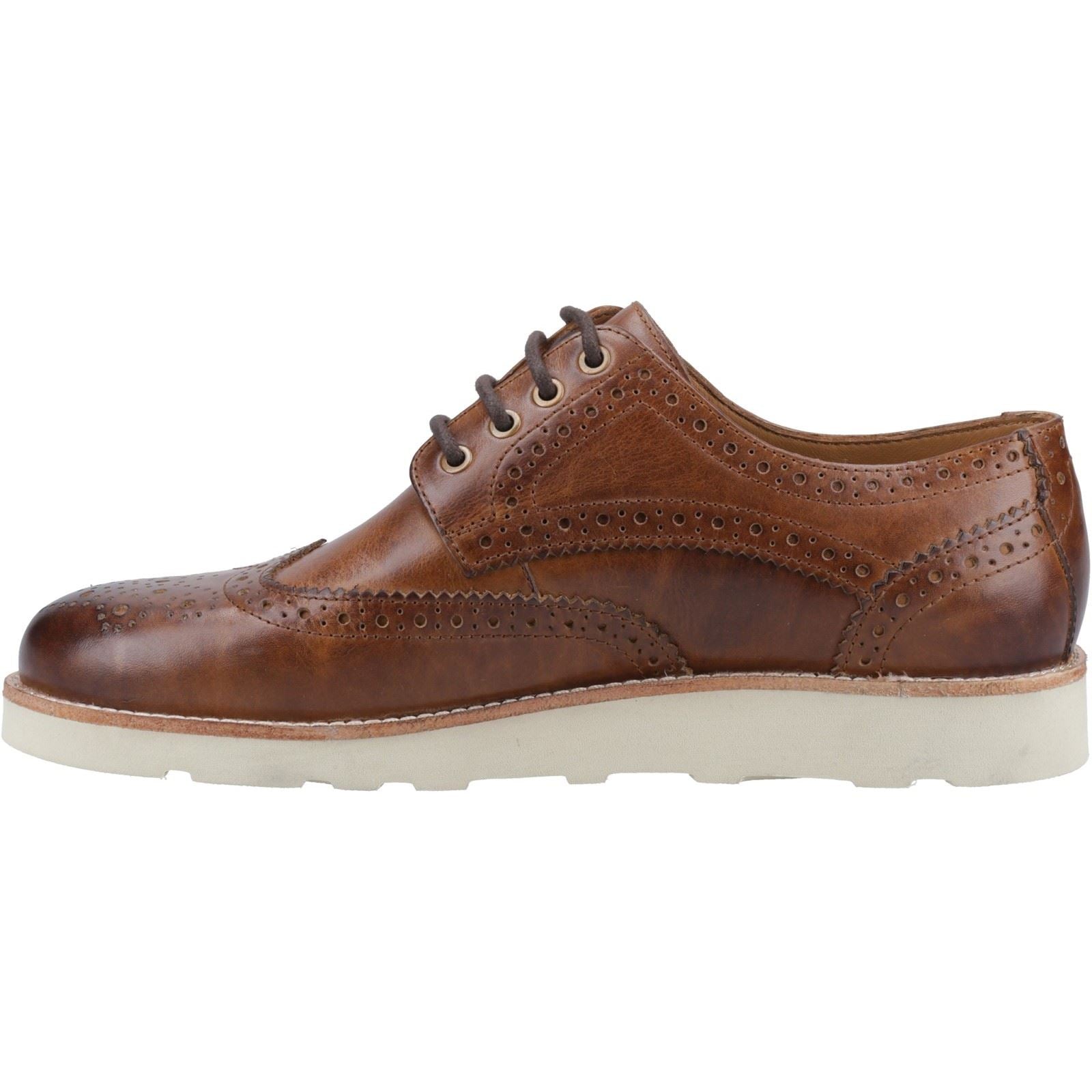 Hush Puppies Kendrick Herren Brogues Schuhe Aus Braunem Leder
