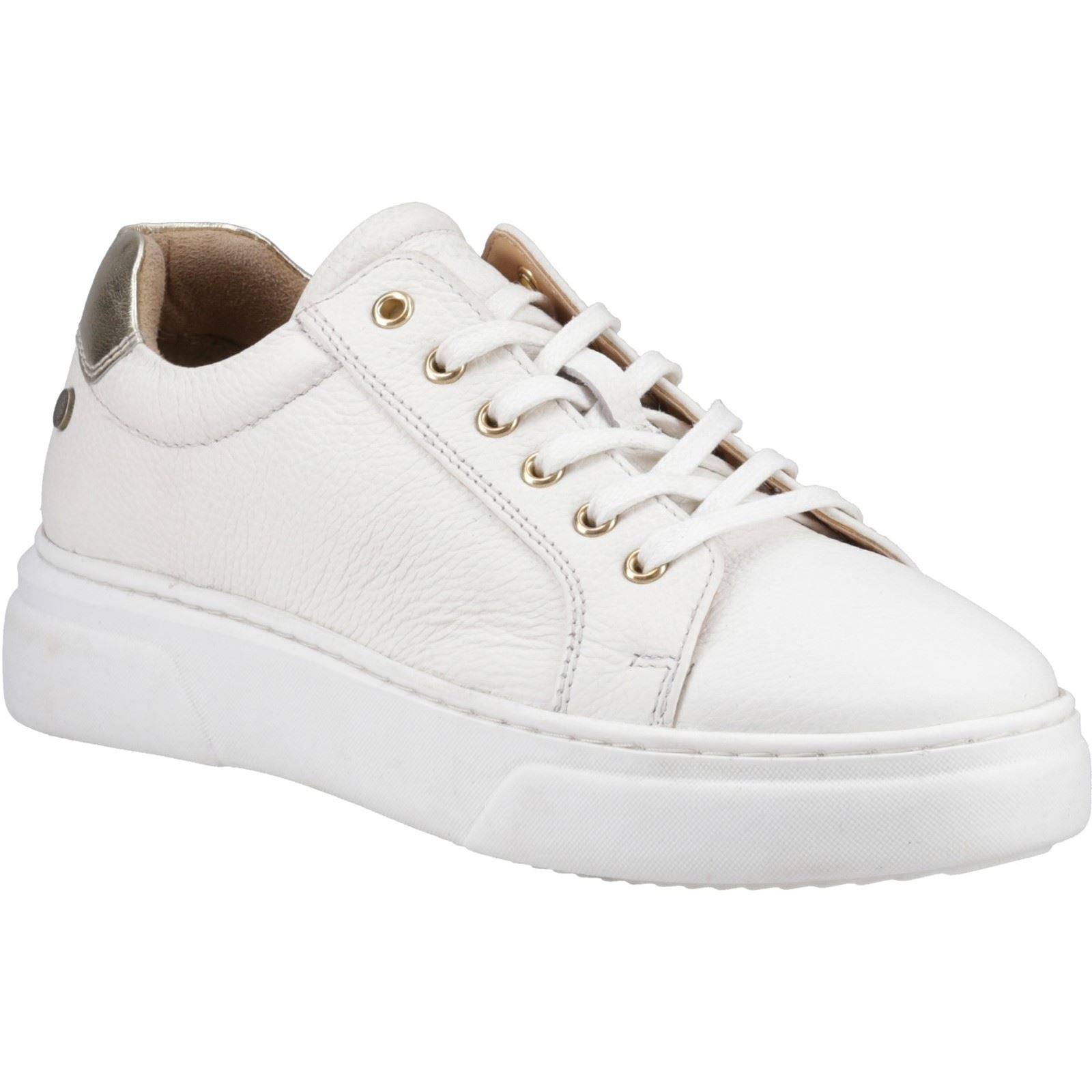 Hush Puppies Kathryn Damen Sneaker Aus Weißem Leder