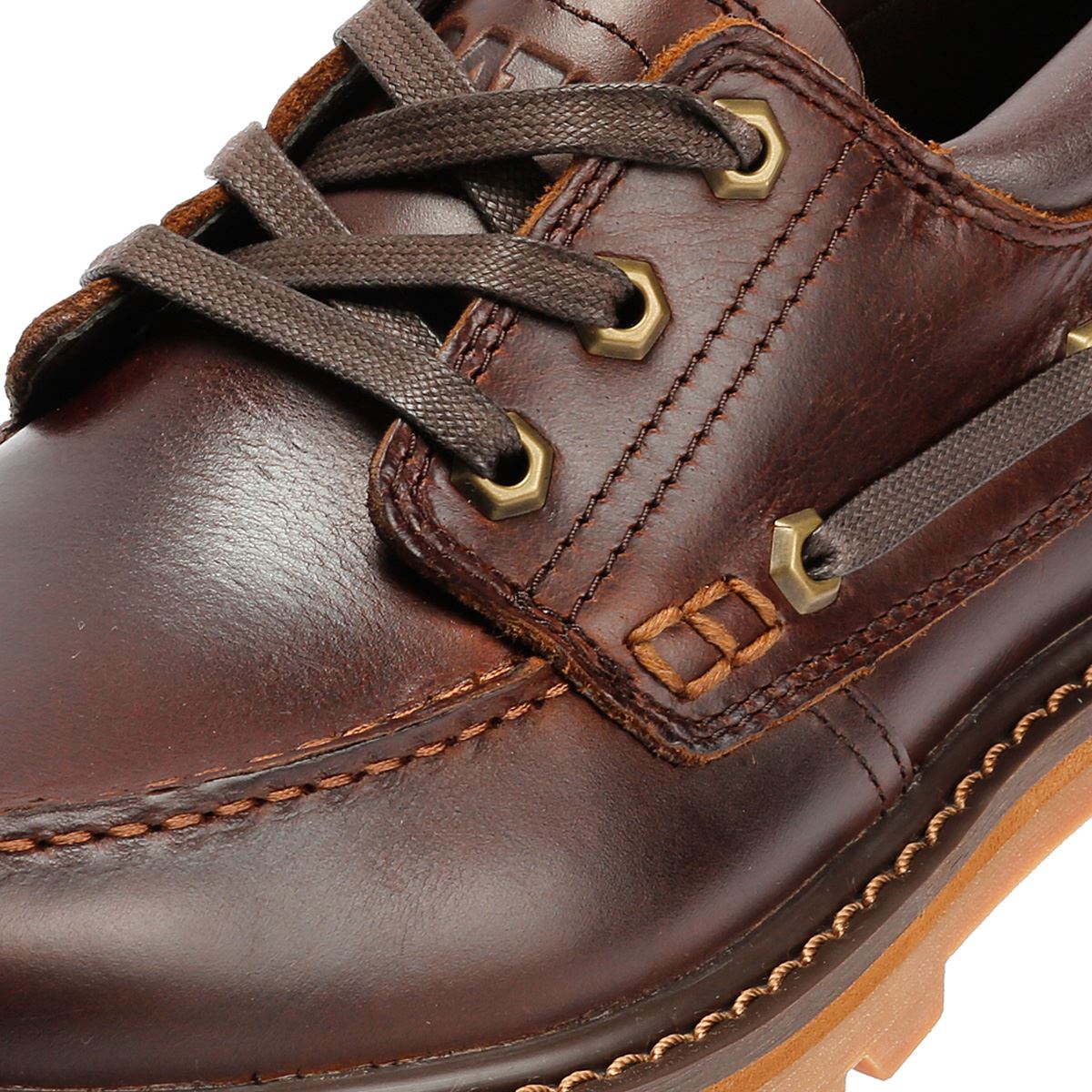 Caterpillar Colorado Boat Lo Herren Leder Braune Schnürschuhe