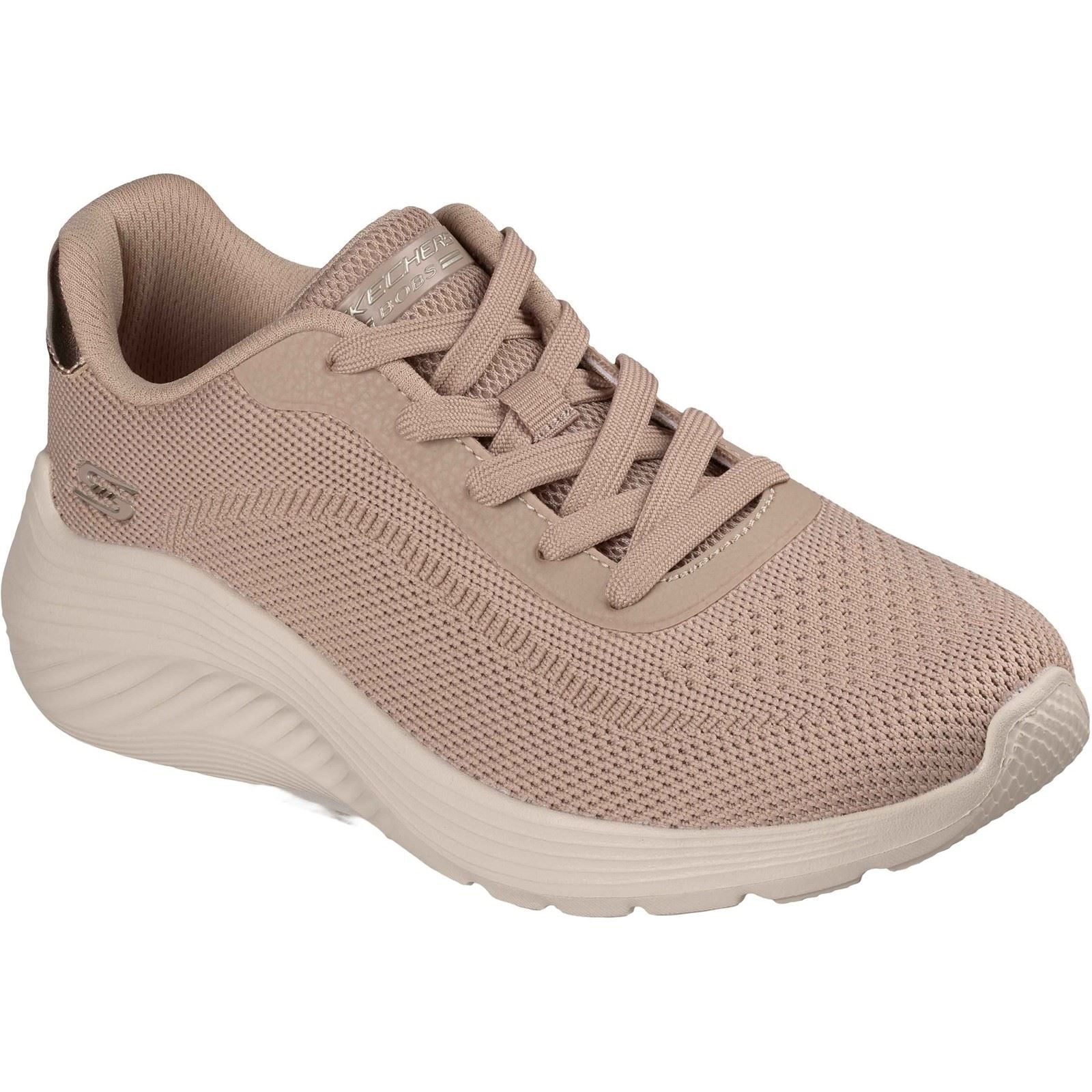 Skechers Bobs Squad Waves Current Look Textile Damen Sneakers In Taupe