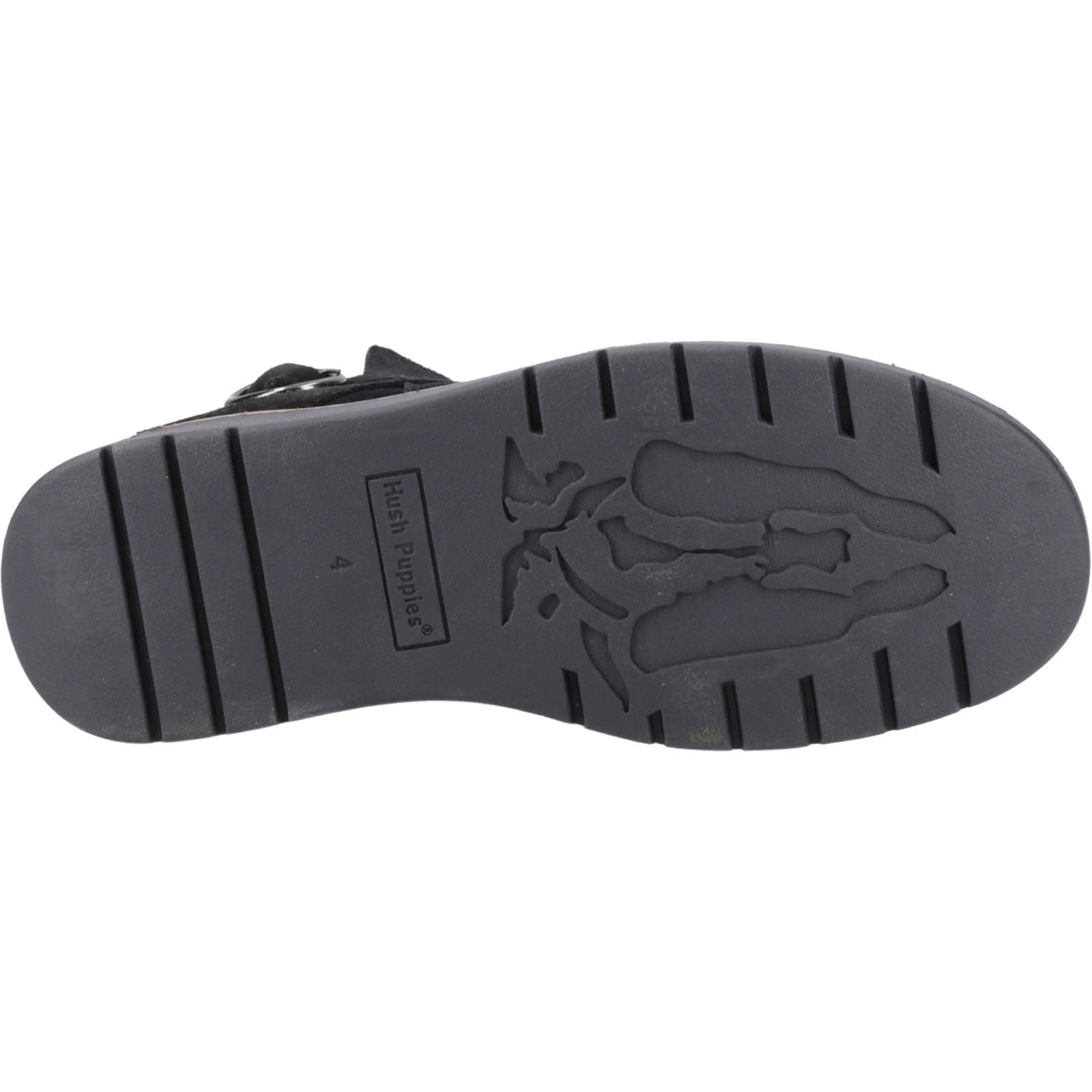 Hush Puppies Lyra Damen Wildleder Winterstiefeletten in Schwarz