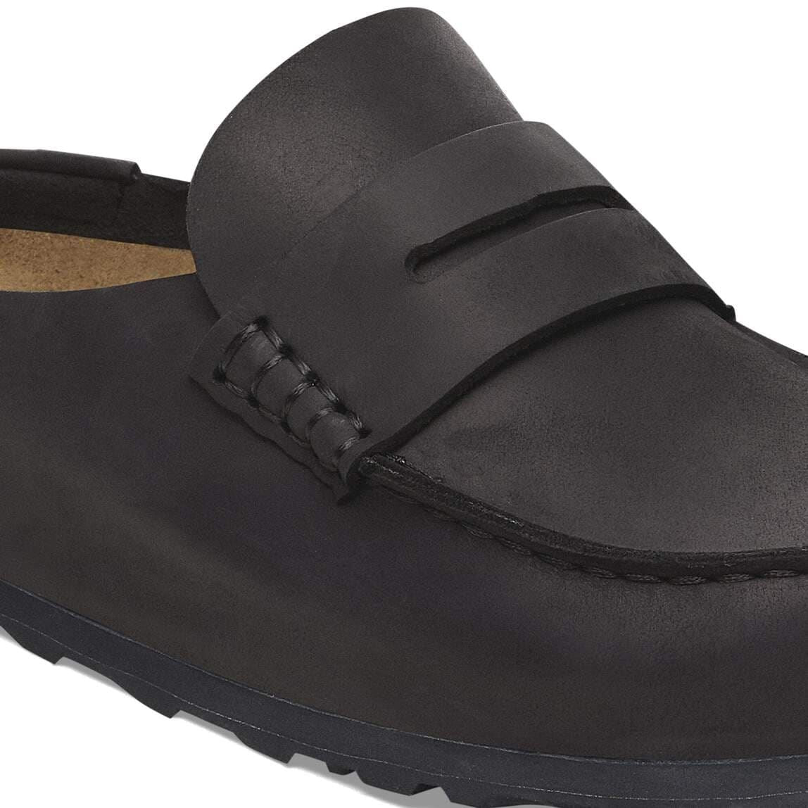 Birkenstock Naples Leder Schwarze Clogs