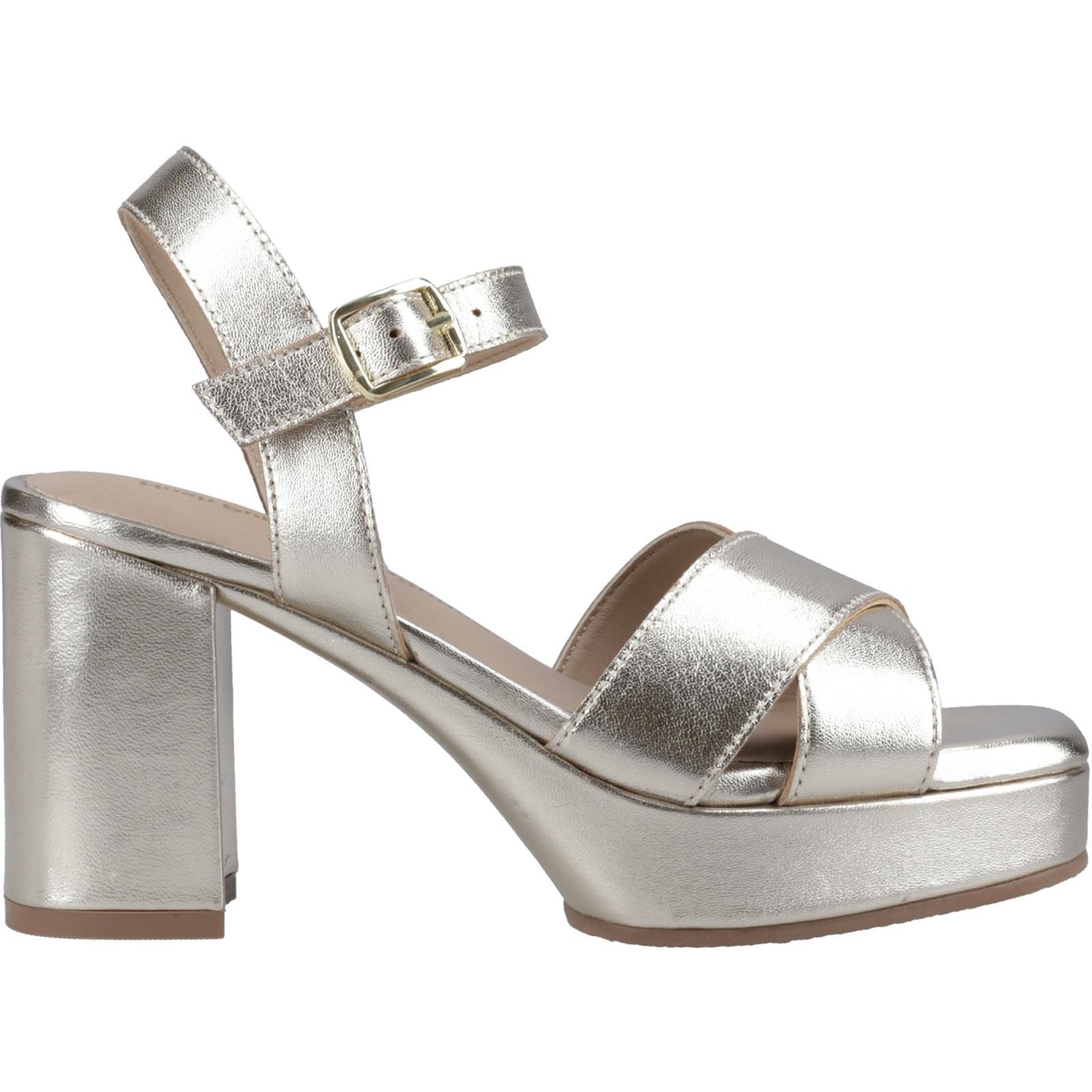 Hush Puppies Ophelia Leather Heel Damen Sandalen aus Wildleder in Gold