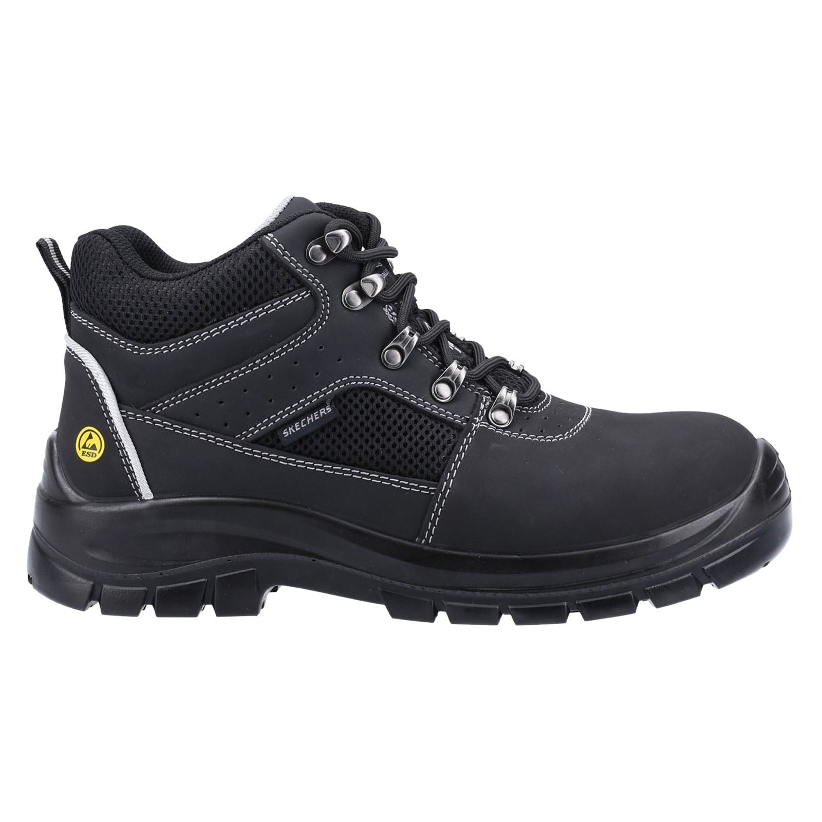 Skechers Workwear Trophus Letic Nubuk Herren Schwarz Sicherheitsstiefel