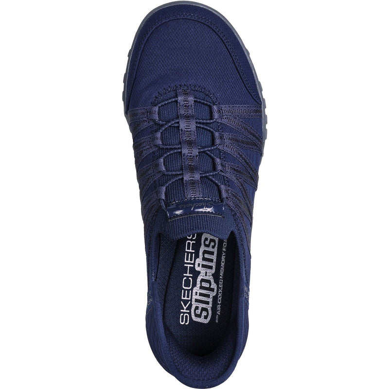 Skechers Breathe-Easy - Roll-With-Me Textile Damen Navy Sneakers
