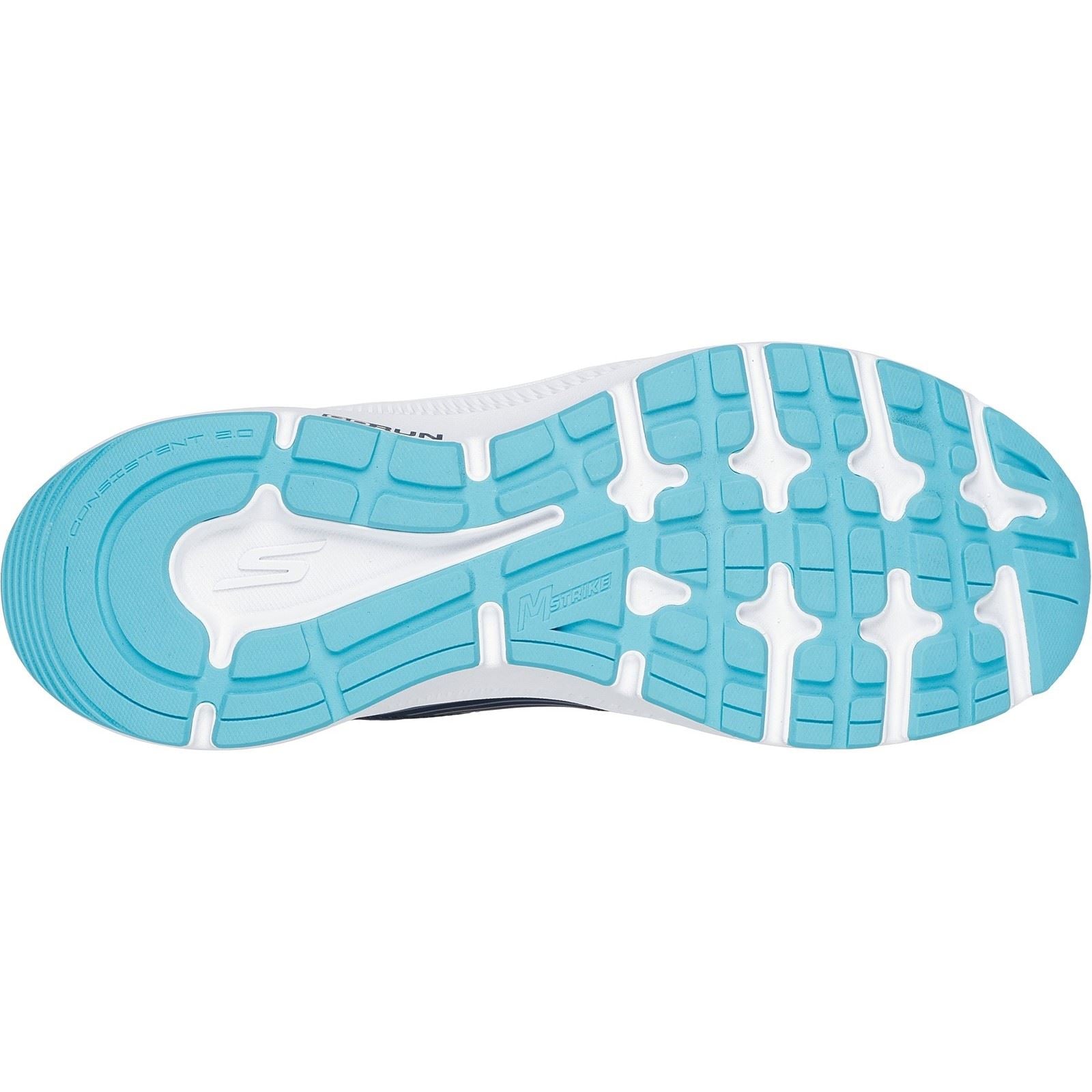 Skechers Performance GO RUN Consistent 2.0 Advantage Leder Damensneaker In Marineblau/Blau