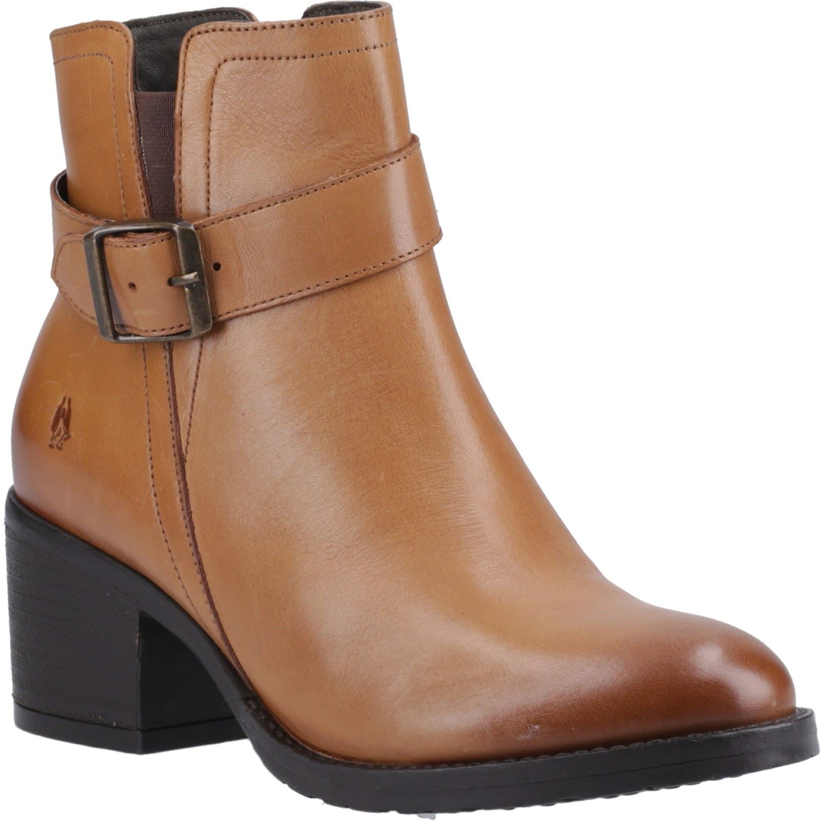 Hush Puppies Hensley Damen Stiefeletten aus braunem Leder mit Absatz