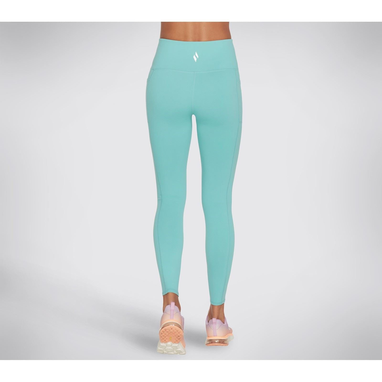 Skechers Performance GOWALK Wear High Waisted Nylon Damen Leichte Türkis Sportleggins
